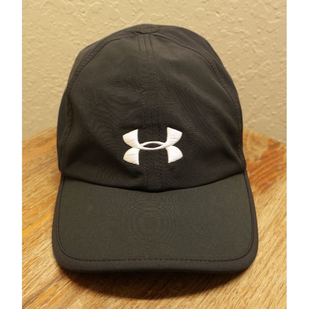 Under Armour Women's Black Lightweight Mesh Running Cap Adjustable Strapback Hat